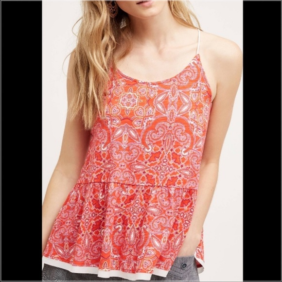 Anthro Paisley Halter Nuria Swing Tank Meadow Rue - Picture 3 of 4